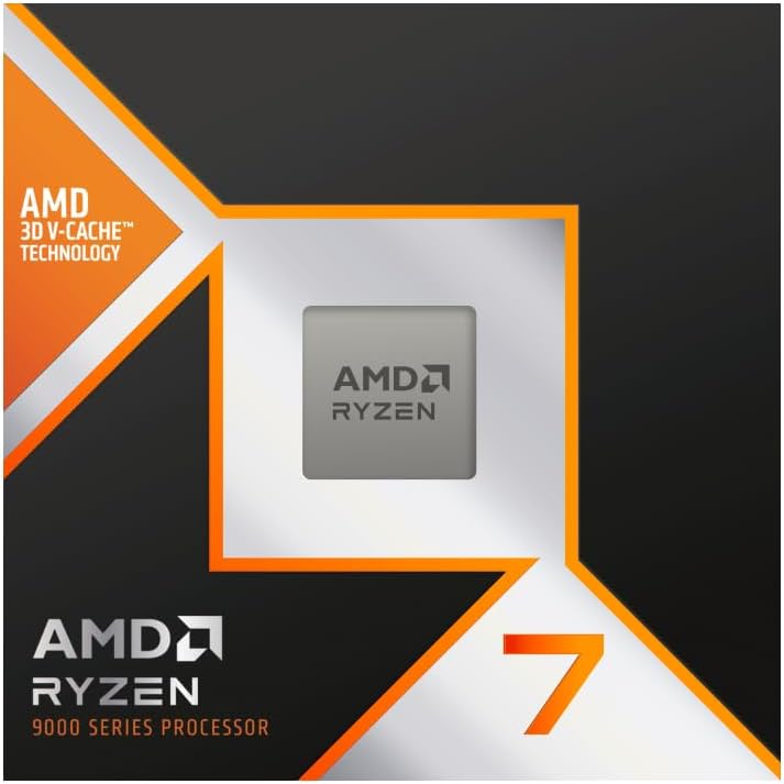 AMD Ryzen 7 9800X3D 8-Core 16-Thread Desktop Processor with 3D V-Cache - Socket AM5 (100001084WOF)