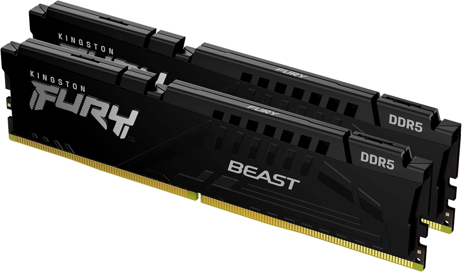 Kingston FURY Beast 16GB (2x8GB) DDR5 6000MT/s CL30 Intel XMP & AMD Expo Desktop Gaming Memory - Black (KF560C30BBEK2-16)