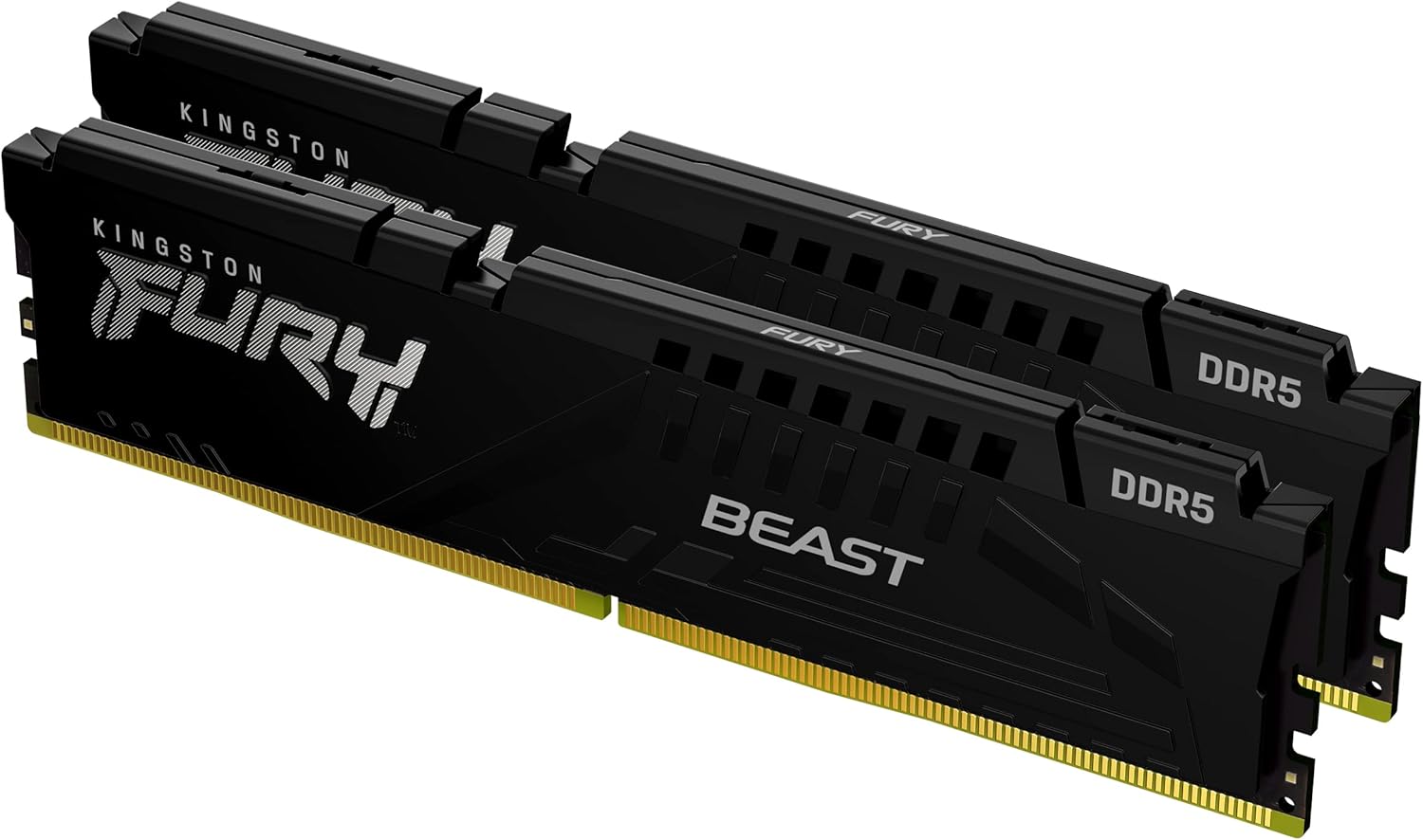 Kingston FURY Beast 16GB (2x8GB) DDR5 5200MT/s CL40 Intel XMP & AMD Expo Desktop Gaming Memory - Black (KF552C40BBK2-16)