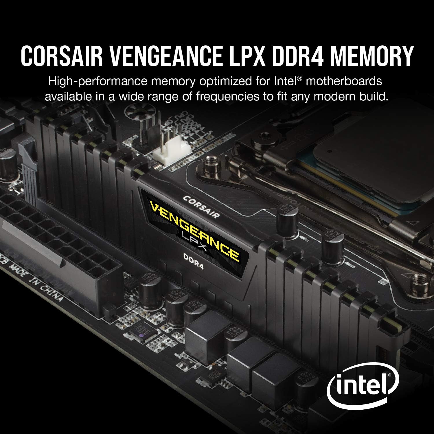 Corsair Vengeance LPX 32GB (2x16GB) DDR4 3200MHz CL16 Intel XMP 2.0 Desktop Memory - Black (CMK32GX4M2E3200C16)